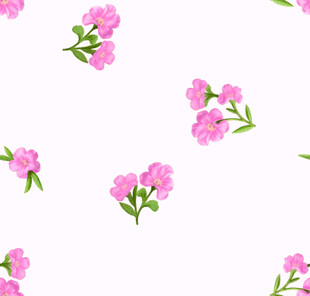 粉色花卉无缝图案背景