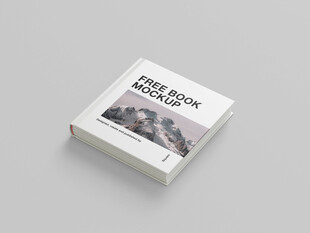 精装书籍封面展示样机