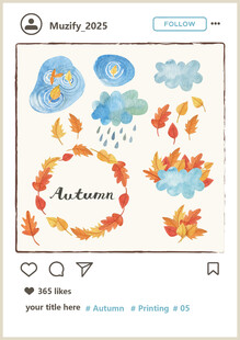 8款入秋季水彩画