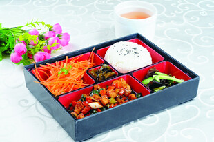 日式精致便当盒美食展示