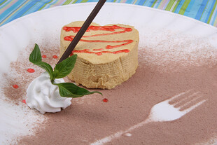 精致巧克力慕斯甜点