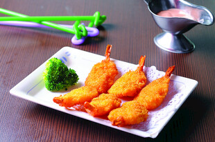 香酥炸虾摆盘精致