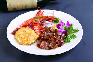 美味海鲜肉类拼盘