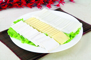 双色豆腐摆盘造型