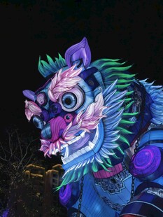 炫彩舞狮头造型艺术展示