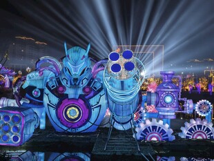 梦幻灯光艺术装置场景