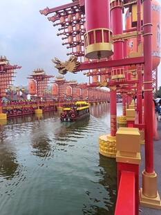 水上中式亭廊景观