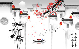 徽派水墨装饰画