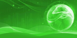 绿色梦幻球体背景图