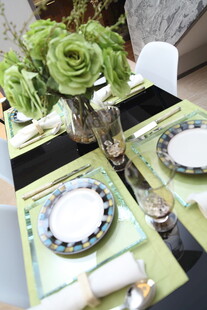 清新绿植风餐桌布置