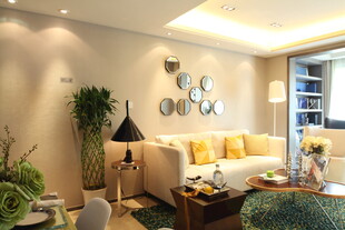 温馨现代风客厅室内场景