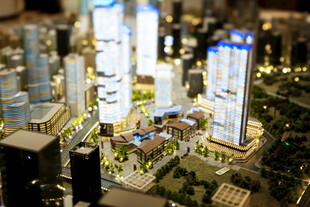 城市建筑微缩景观模型
