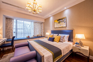 豪华卧室室内温馨场景