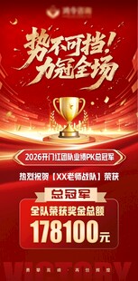 2026马年开门红冠军红金喜报