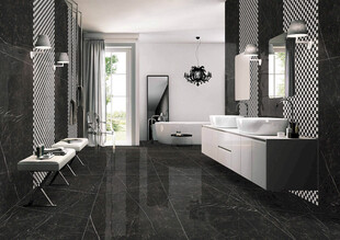 现代黑白风时尚卫浴空间
