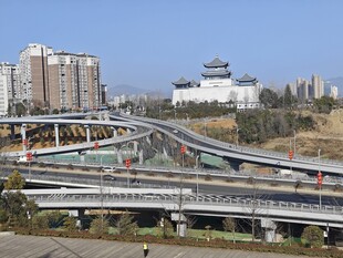 城市多层立交桥交通景观