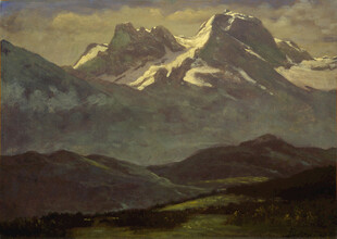 壮丽山景油画