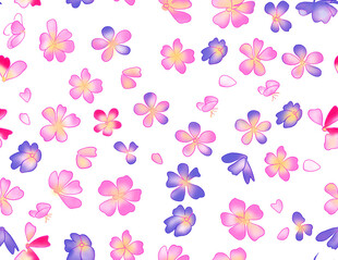 缤纷花朵图案背景