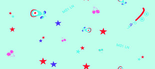 梦幻多彩星星背景图案