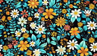 多彩花卉图案背景