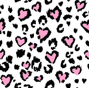 豹纹爱心图案背景纹理