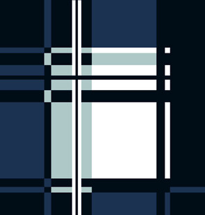 蓝白黑几何格子图案