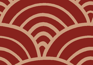 中式波浪纹几何图案背景