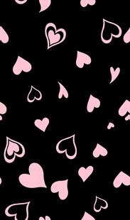 粉色心形图案黑色背景