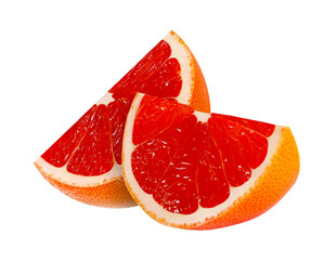 新鲜红葡萄柚切片