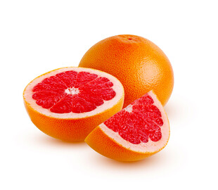 新鲜西柚果肉鲜红诱人
