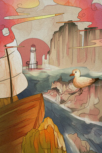 奇幻山水间的独特场景