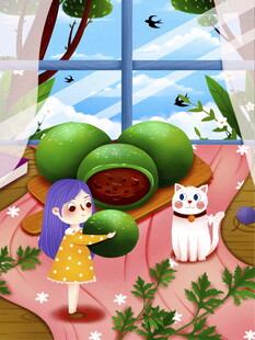 女孩与萌猫的温馨室内场景