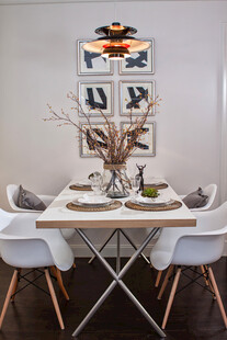 简约现代餐厅桌椅布置