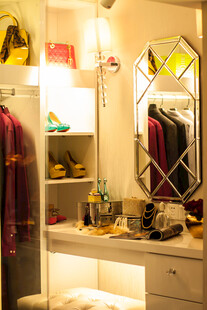 时尚衣帽间的精致一角