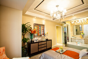 温馨现代风卧室室内场景