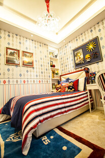 儿童房 温馨条纹风布置