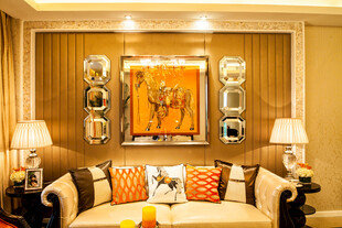 奢华温馨的客厅软装布置