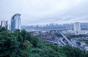 城市远景俯瞰景观