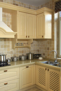 温馨米色系现代厨房空间