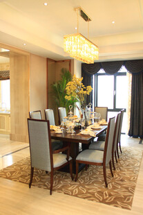 豪华现代风格餐厅室内景