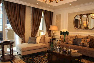 豪华温馨的客厅室内场景