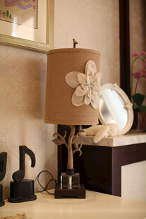 复古花朵台灯家居摆件