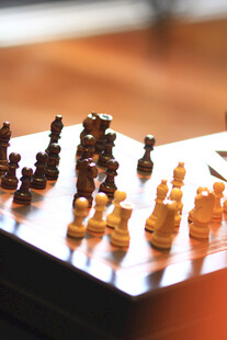 棋盘上的国际象棋棋子
