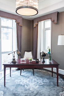 现代风格豪华书房办公场景