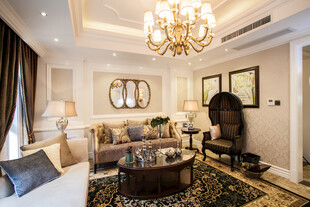 豪华典雅的客厅室内场景