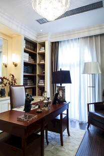 现代豪华书房室内场景