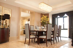 豪华现代风格餐厅室内景