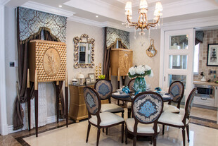 欧式奢华餐厅优雅家居陈设