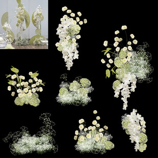 白绿色满天星花艺