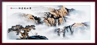 中式山水墨画意境图